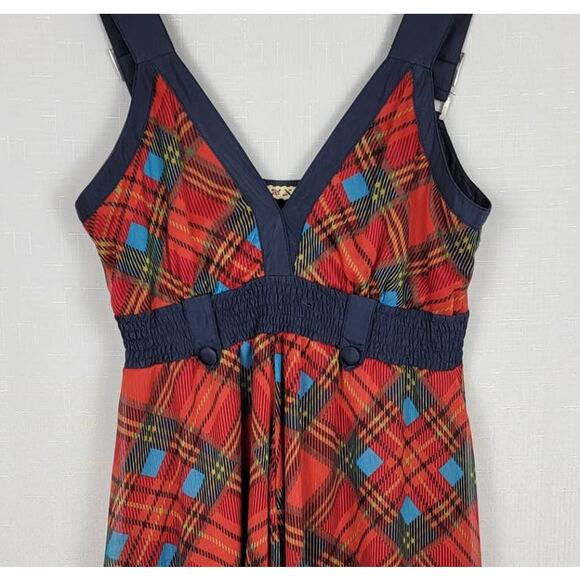 4/$20 XXZ Plaid Fit and Flare Chiffon Strappy Metal Detail Dress - Size S - Picture 3 of 7